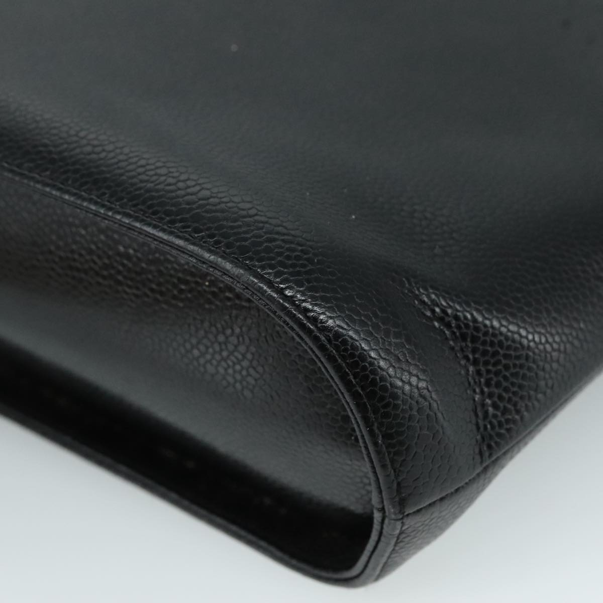 CHANEL Hand Bag Caviar Skin Black CC bs20918