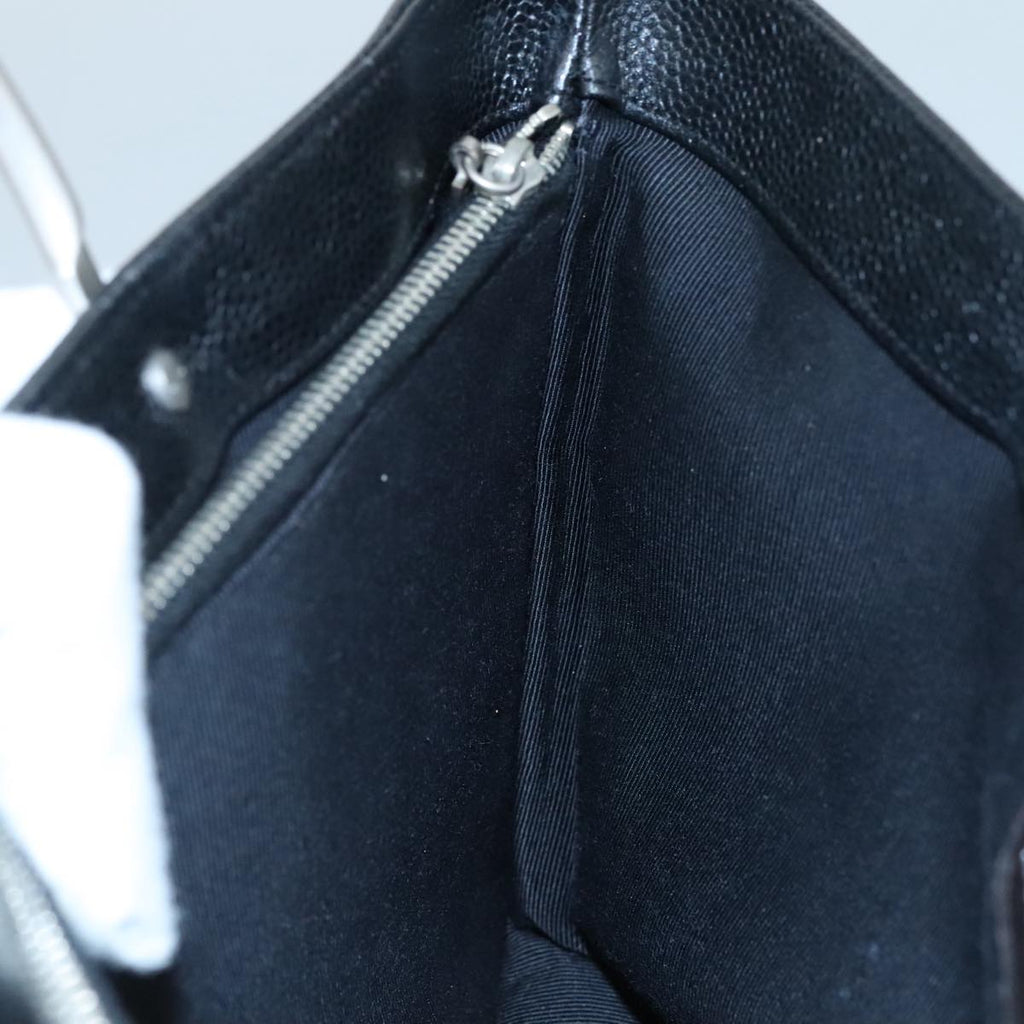CHANEL Hand Bag Caviar Skin Black CC bs20918