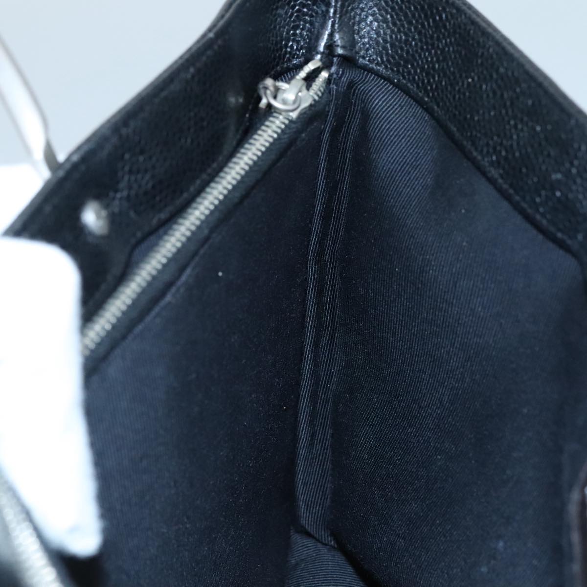 CHANEL Hand Bag Caviar Skin Black CC bs20918