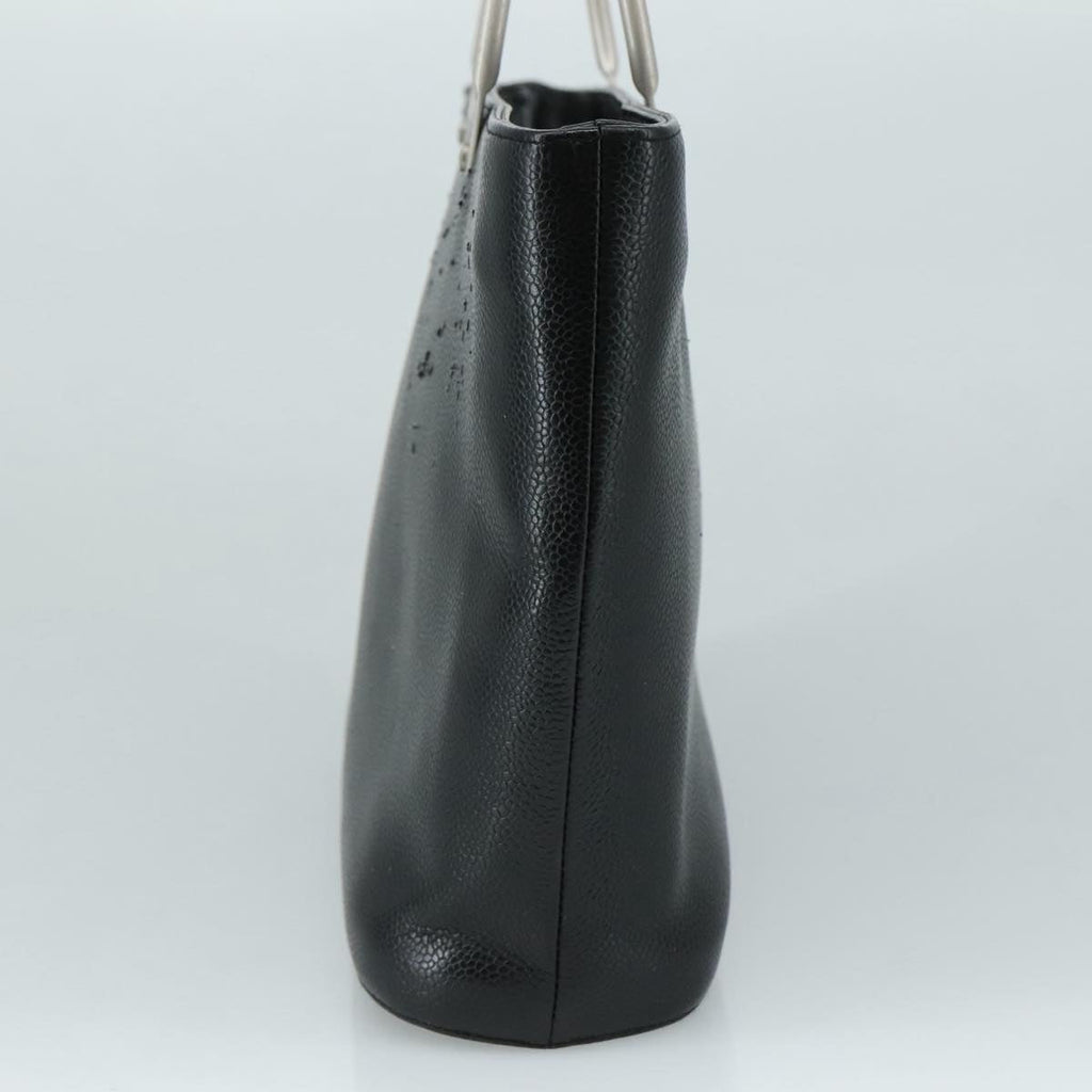 CHANEL Hand Bag Caviar Skin Black CC bs20918