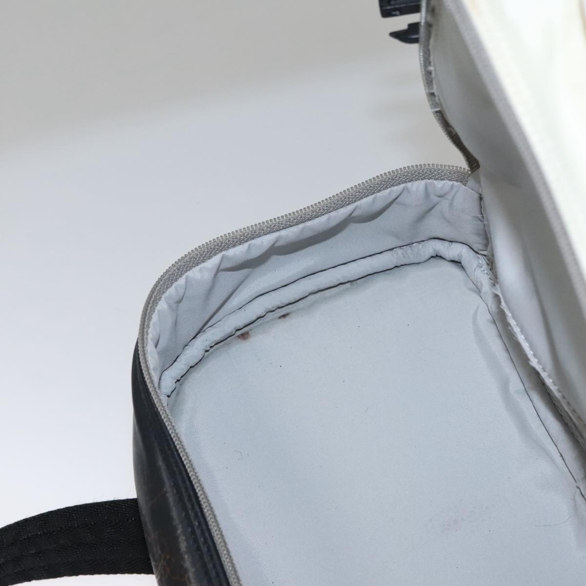 CHANEL Sports Backpack Nylon Leather White Gray Silver CC bs20919
