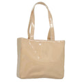 CHANEL Tote Bag Enamel Beige Gold CC bs20922