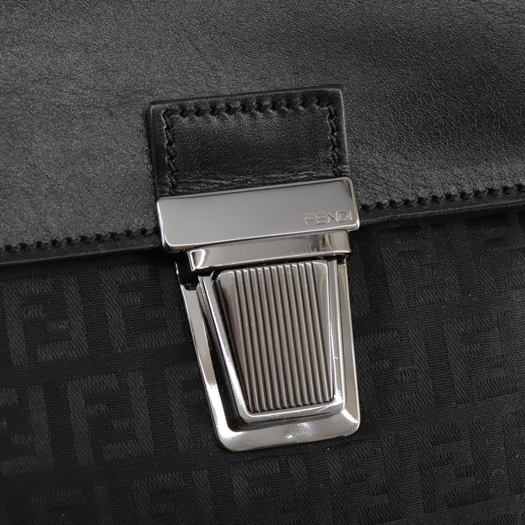 FENDI Zucchino Canvas Business Bag Black bs20925