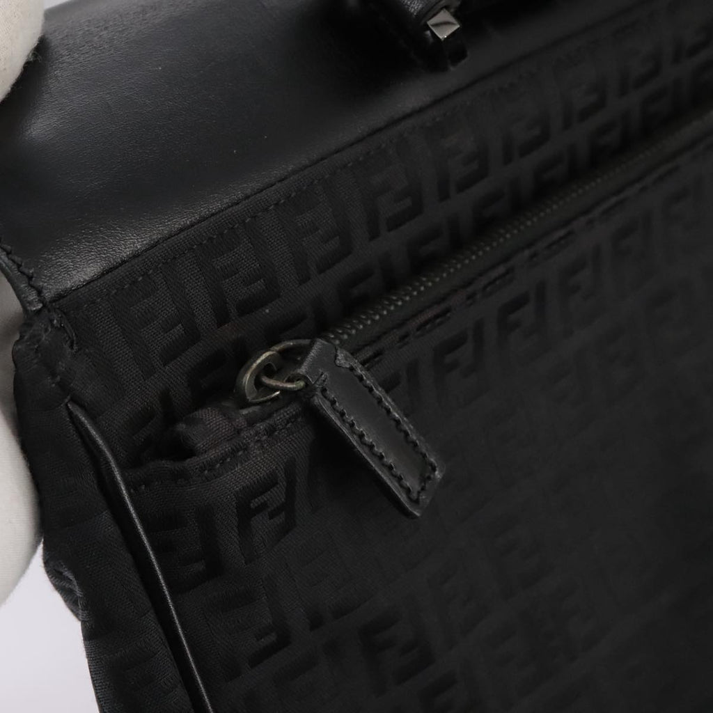 FENDI Zucchino Canvas Business Bag Black bs20925