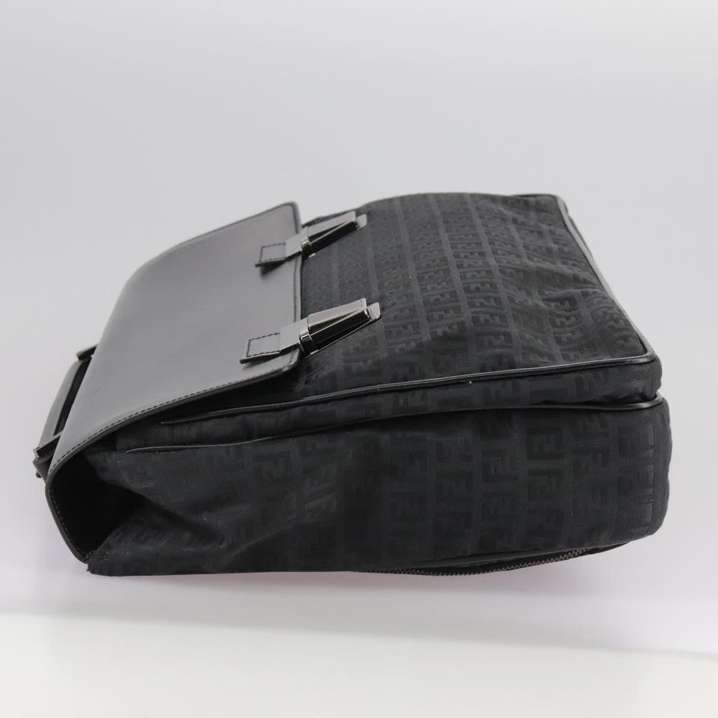FENDI Zucchino Canvas Business Bag Black bs20925