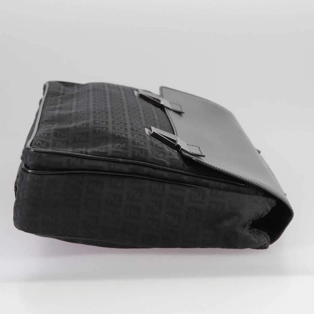 FENDI Zucchino Canvas Business Bag Black bs20925