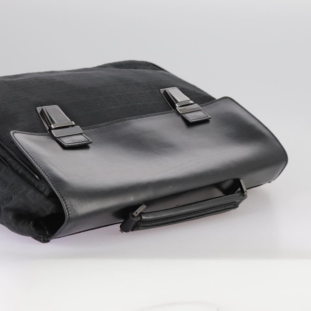 FENDI Zucchino Canvas Business Bag Black bs20925
