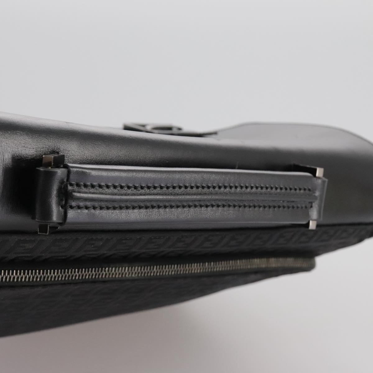 FENDI Zucchino Canvas Business Bag Black bs20925