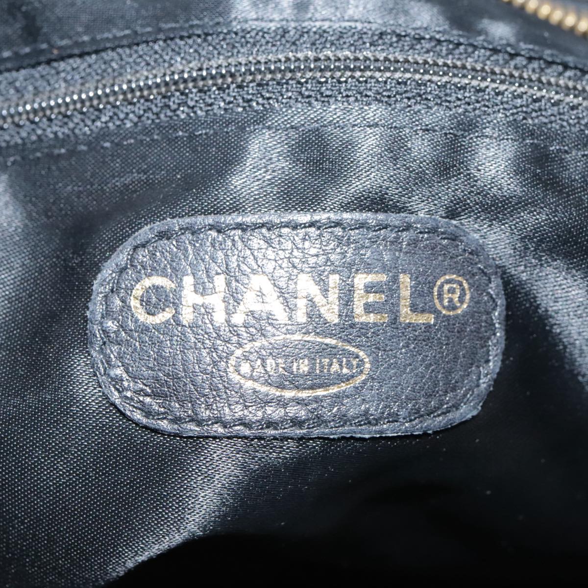 CHANEL COCO Mark Chain Tote Bag Leather Brown CC bs20968