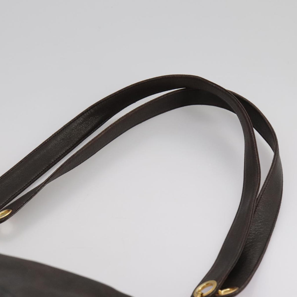 CHANEL COCO Mark Chain Tote Bag Leather Brown CC bs20968