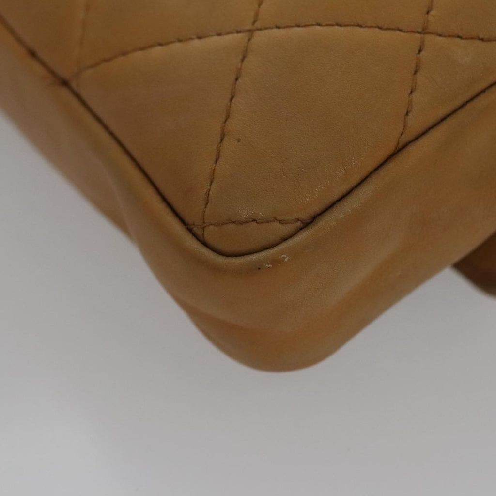 CHANEL Matelasse Waist bag Leather Beige CC bs20969