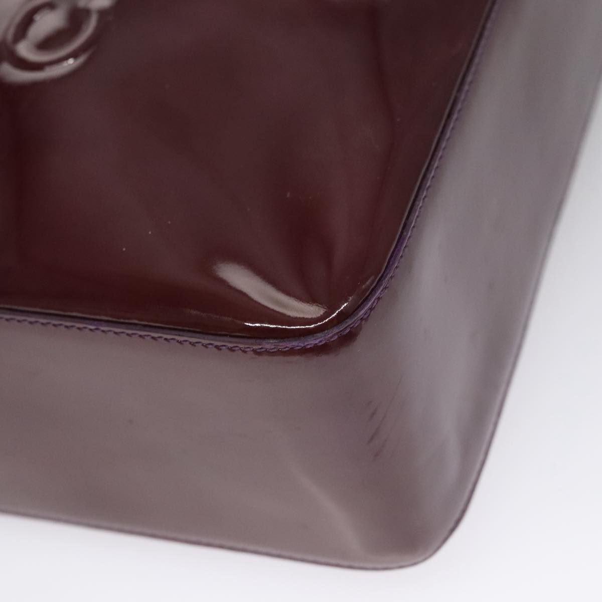 CHANEL Tote Bag Enamel Purple CC bs21035