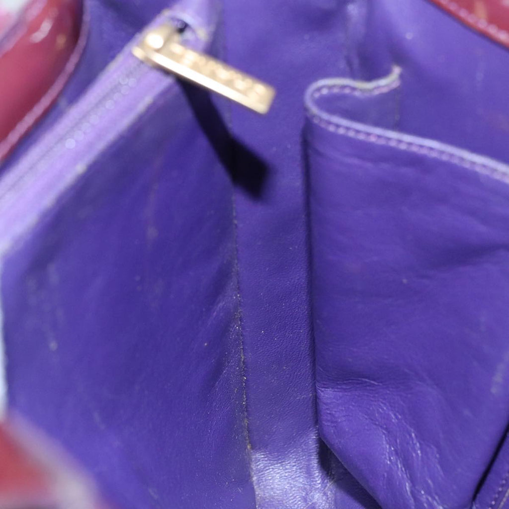CHANEL Tote Bag Enamel Purple CC bs21035