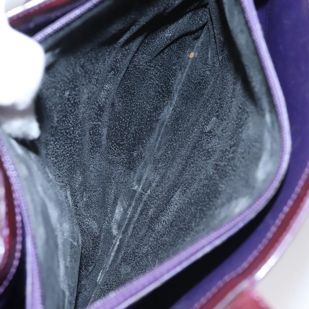CHANEL Tote Bag Enamel Purple CC bs21035