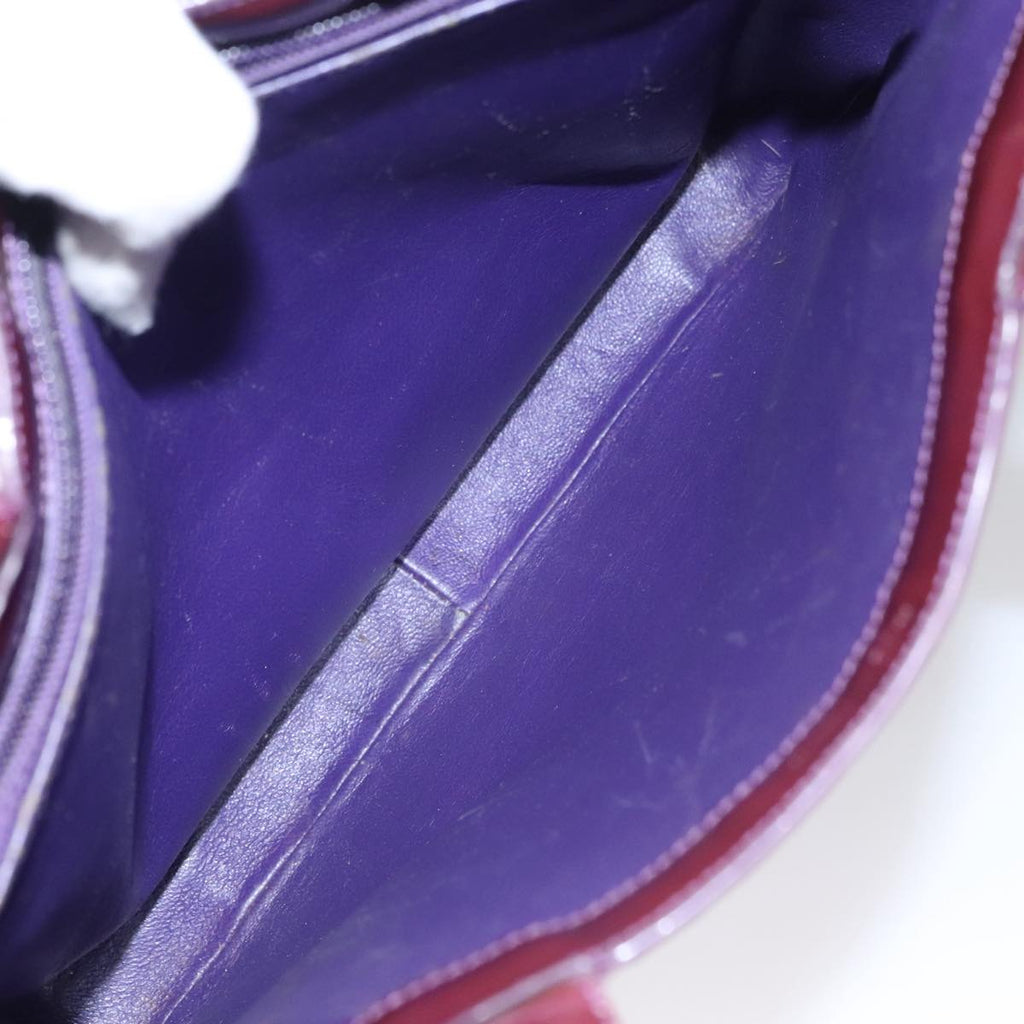 CHANEL Tote Bag Enamel Purple CC bs21035