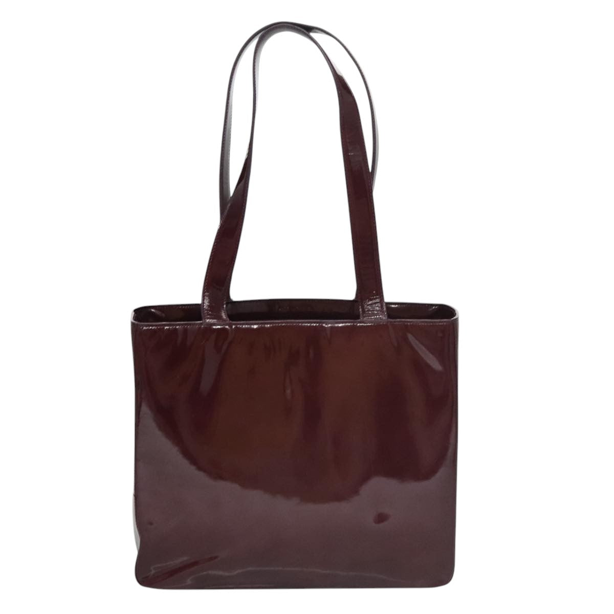 CHANEL Tote Bag Enamel Purple CC bs21035