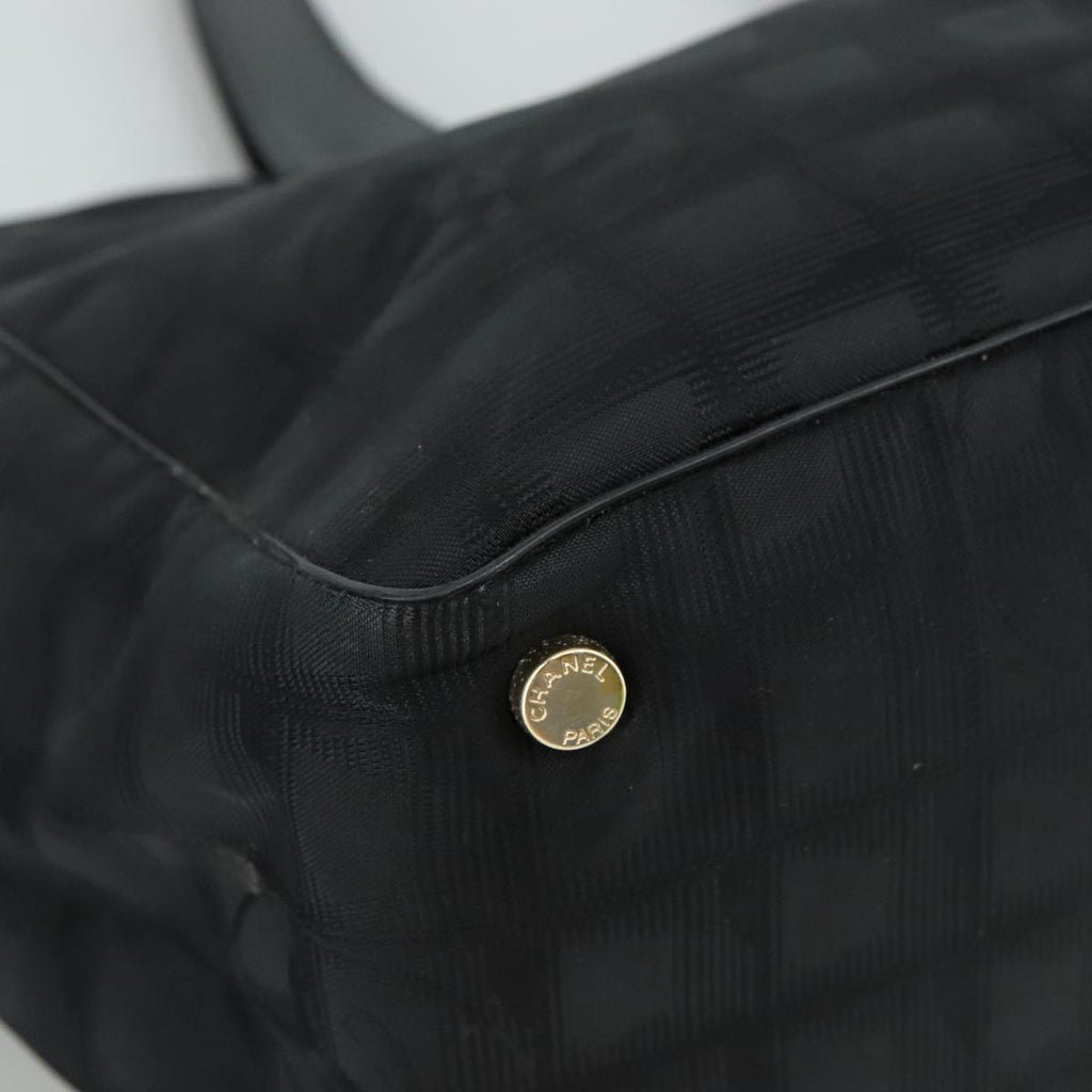 CHANEL New Travel line Tote Bag Nylon Black CC bs21058
