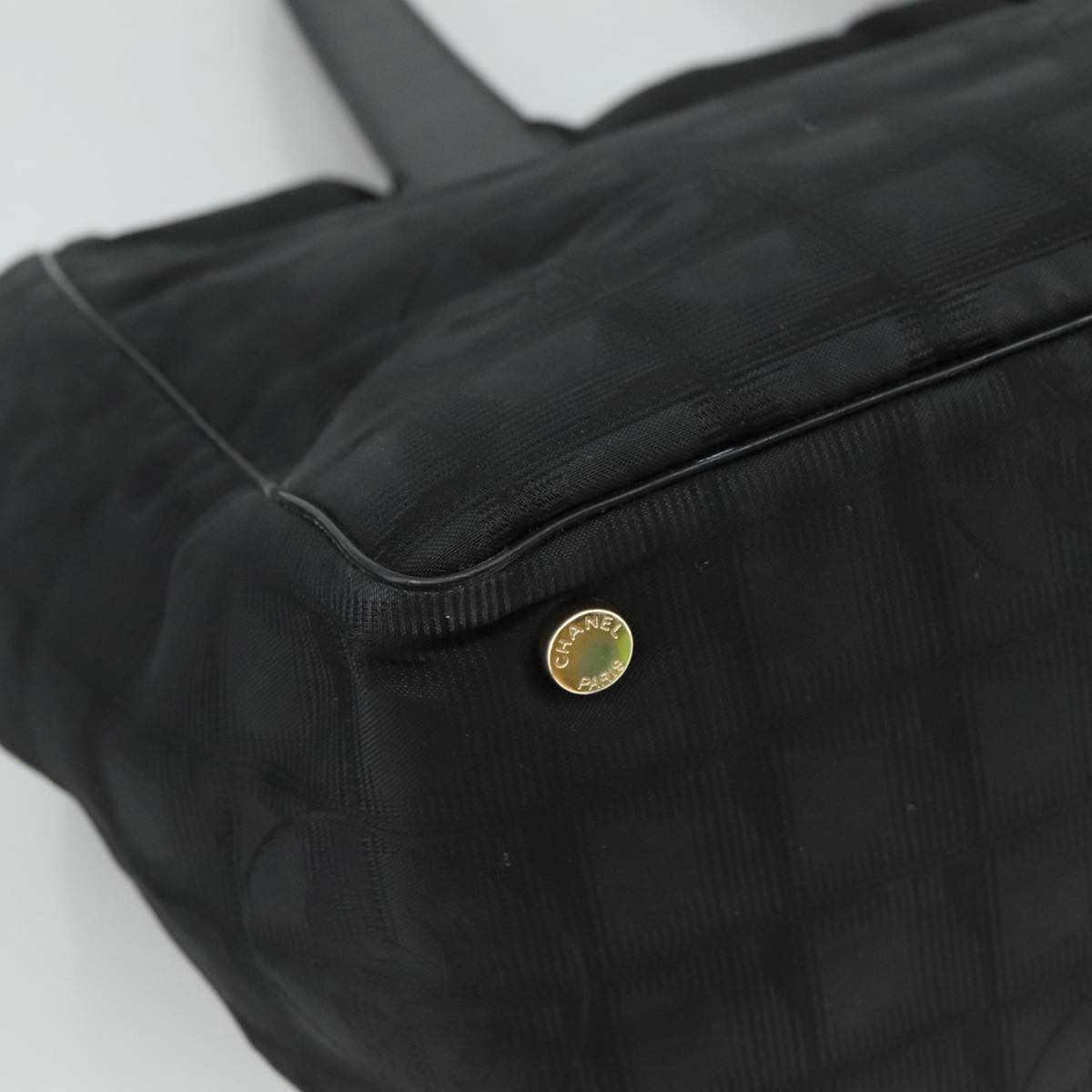 CHANEL New Travel line Tote Bag Nylon Black CC bs21058