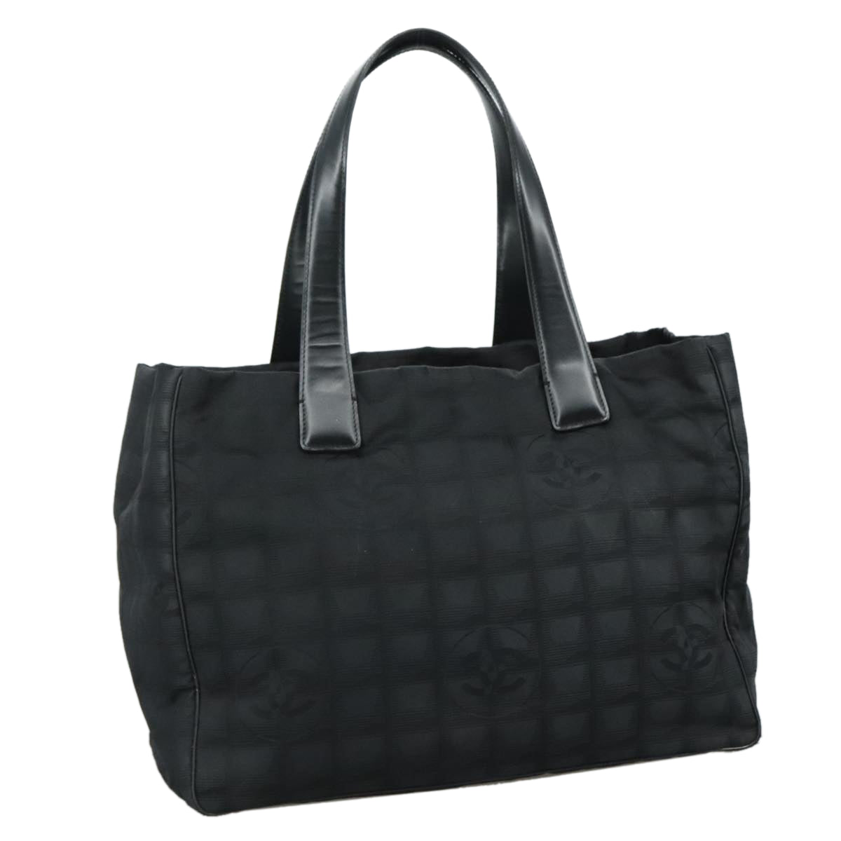 CHANEL New Travel line Tote Bag Nylon Black CC bs21058