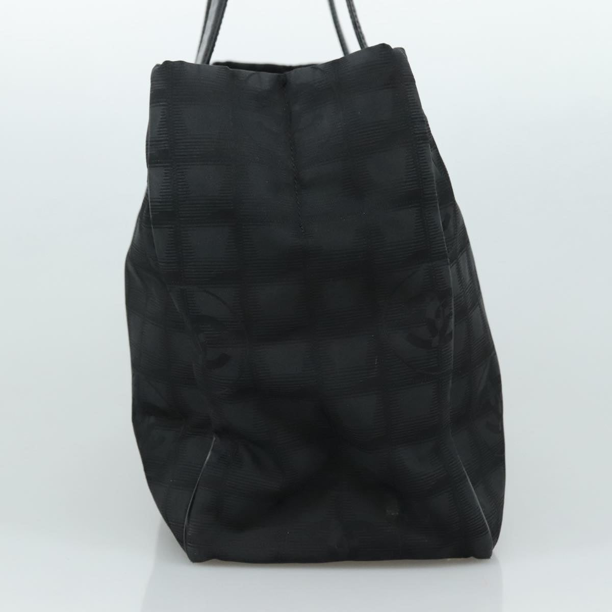 CHANEL New Travel line Tote Bag Nylon Black CC bs21058