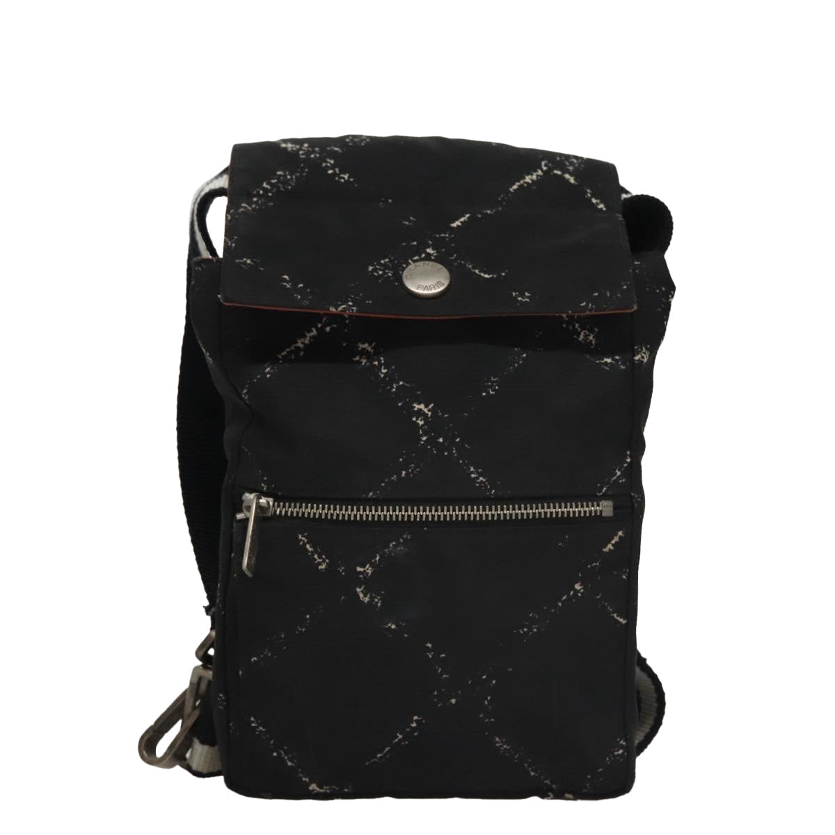 CHANEL Travel line Waist bag Nylon Black CC bs21105