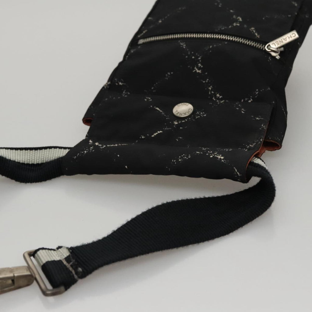 CHANEL Travel line Waist bag Nylon Black CC bs21105