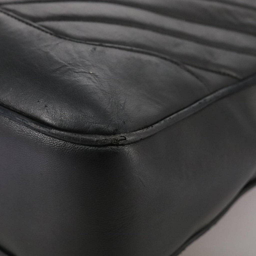 CHANEL V Stitch Hand Bag Leather Black CC bs21163
