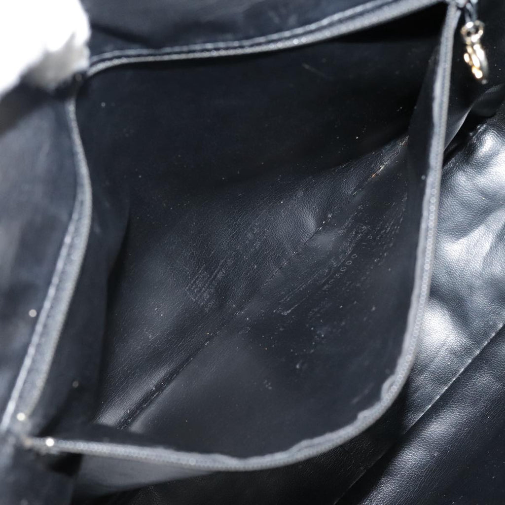 CHANEL V Stitch Hand Bag Leather Black CC bs21163