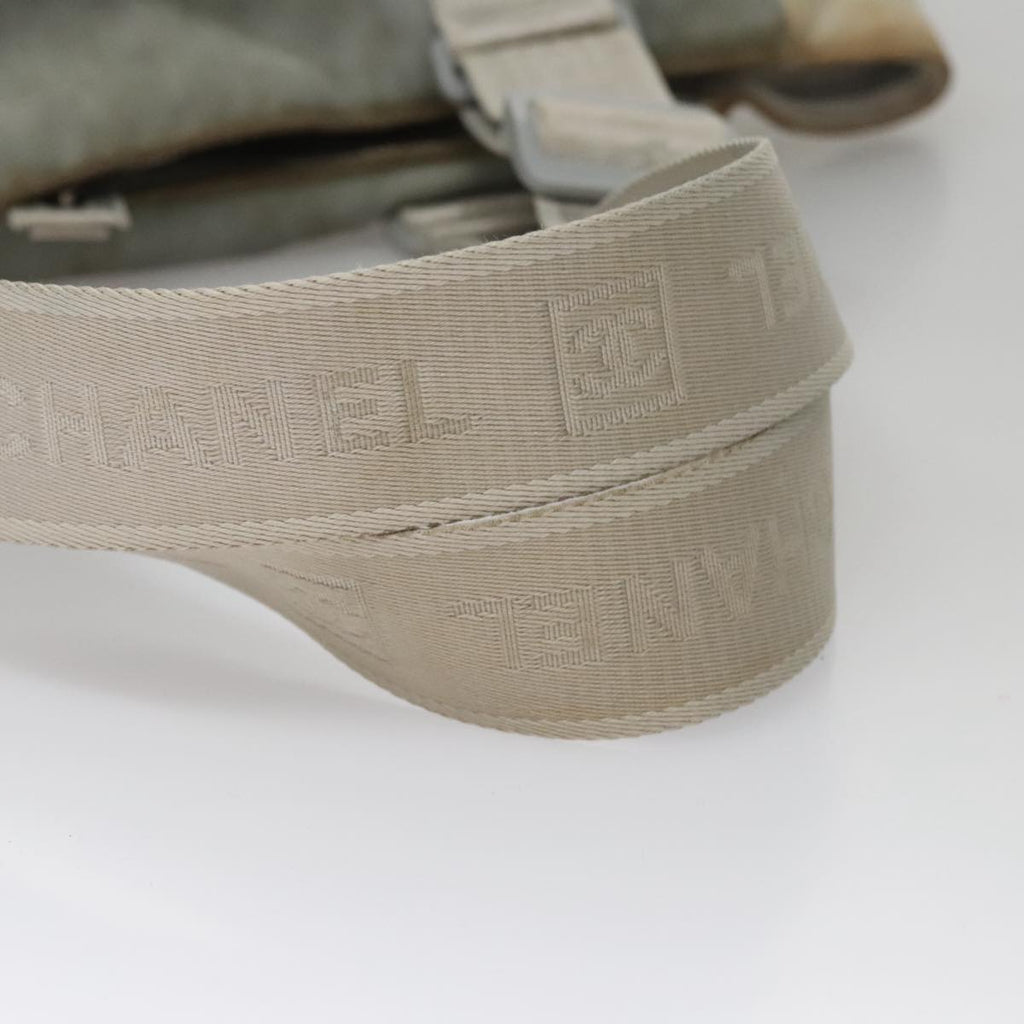 CHANEL Sports Tote Bag Canvas Gray CC bs21195