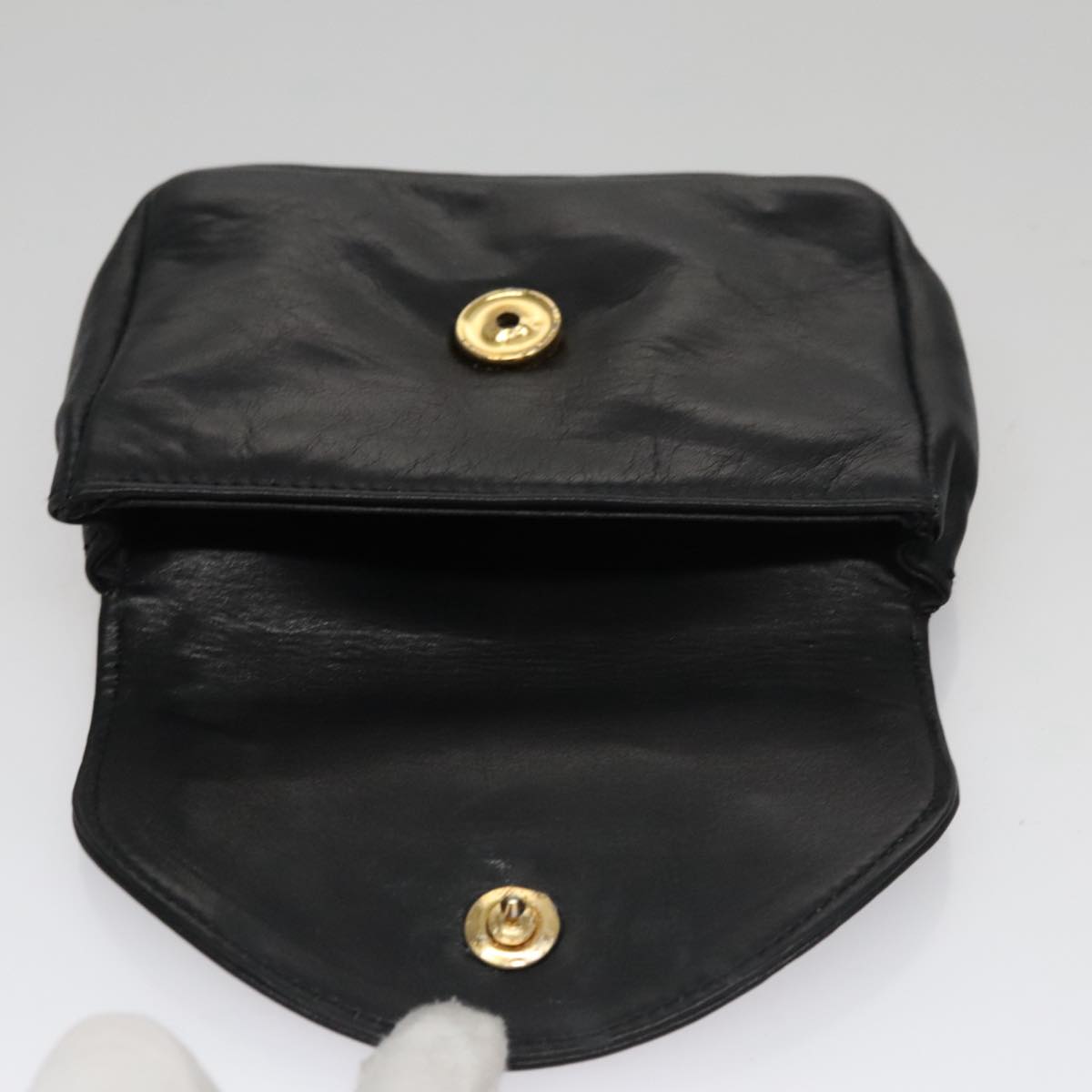 CHANEL Waist bag Lamb Skin Black CC bs21336