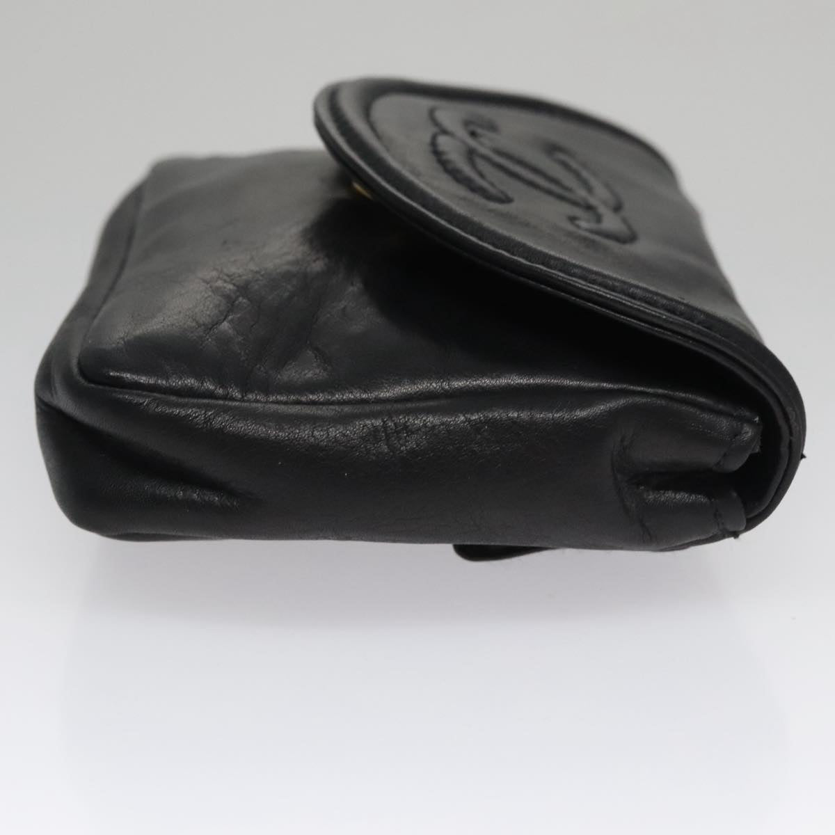 CHANEL Waist bag Lamb Skin Black CC bs21336