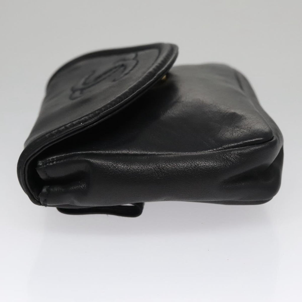 CHANEL Waist bag Lamb Skin Black CC bs21336