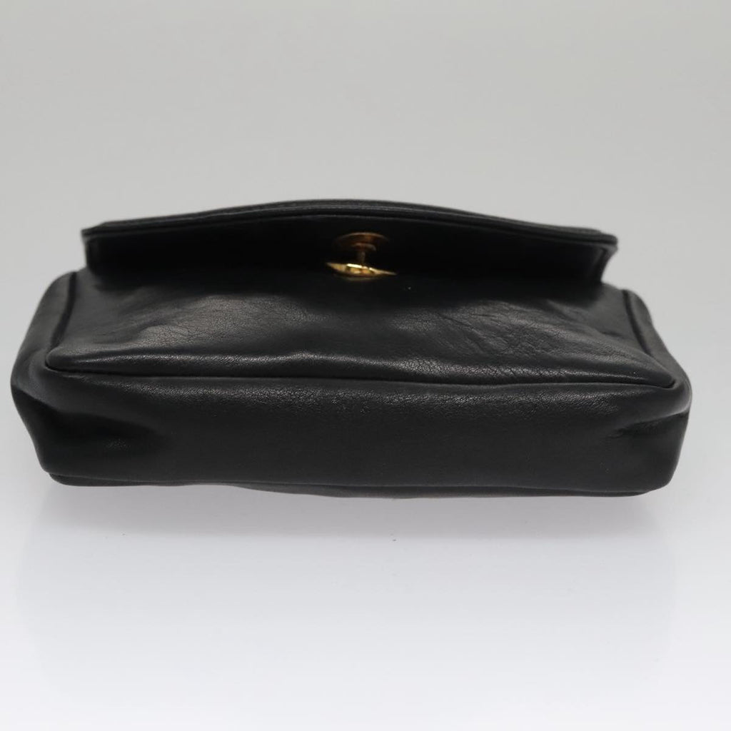 CHANEL Waist bag Lamb Skin Black CC bs21336