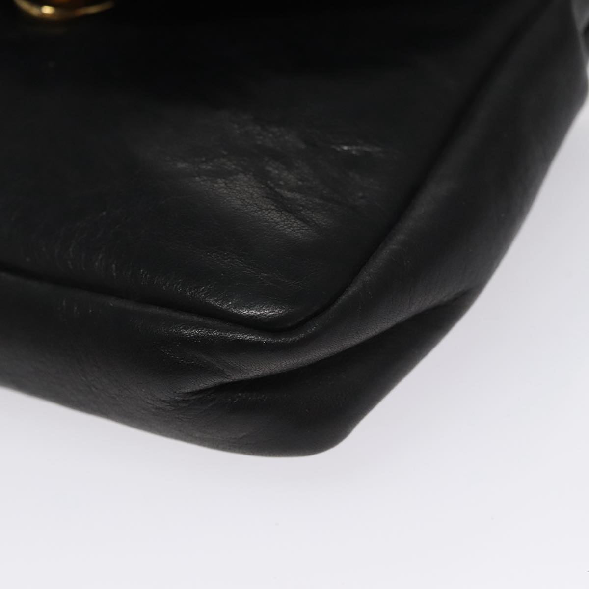 CHANEL Waist bag Lamb Skin Black CC bs21336