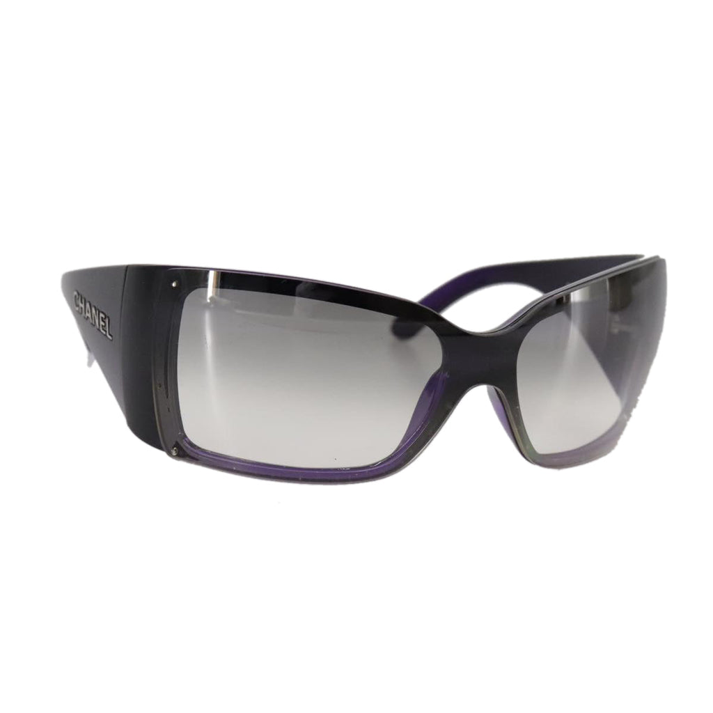 CHANEL Sunglasses plastic Purple CC bs21339