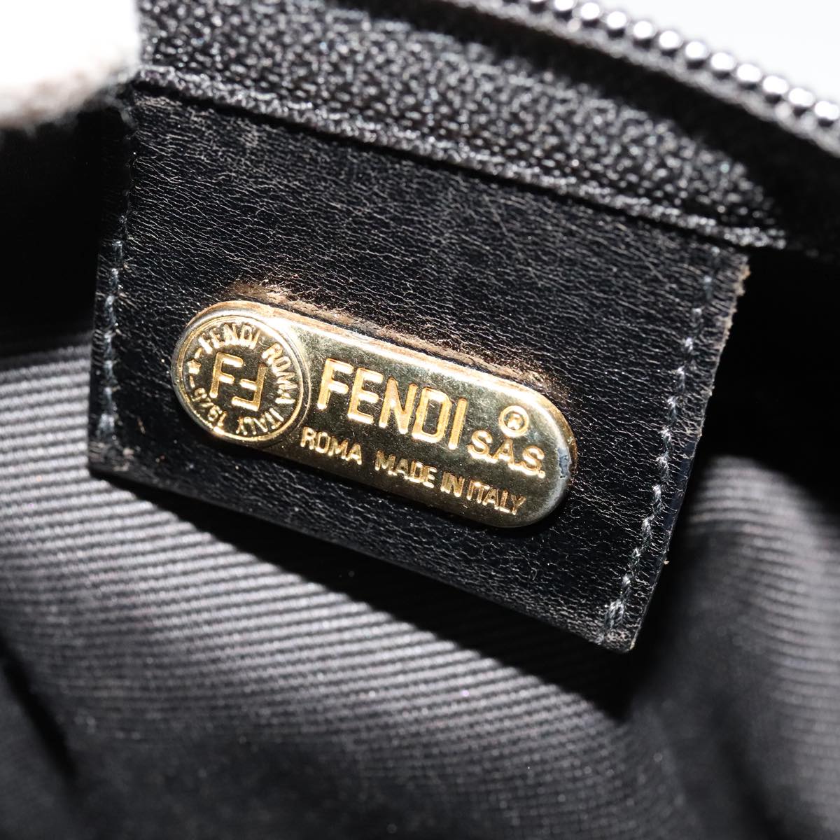 FENDI Hand Bag Nylon 2way Black bs21426