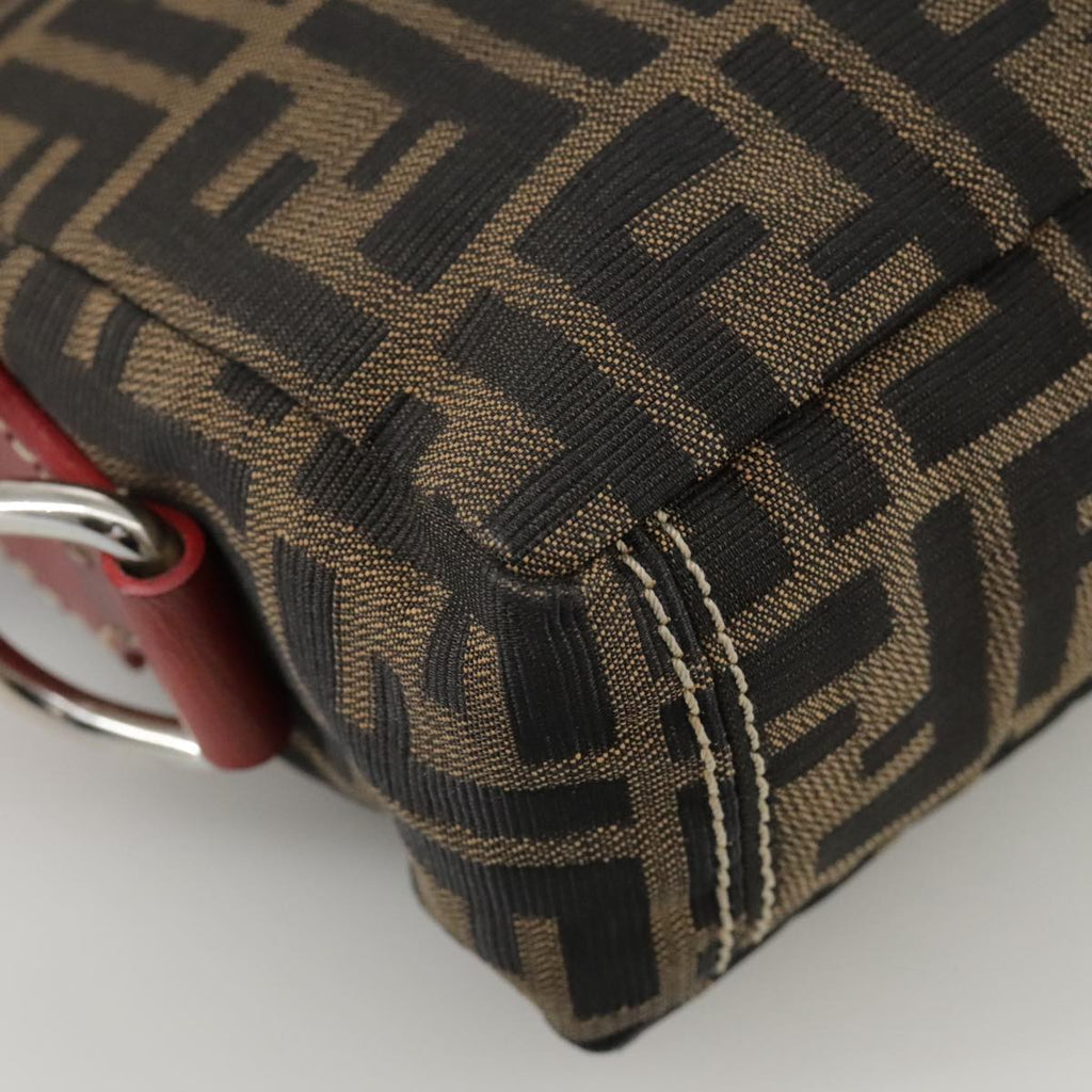 FENDI Zucca Canvas Tote Bag Brown Black bs21513