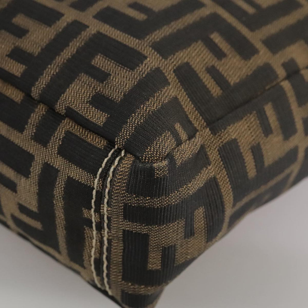 FENDI Zucca Canvas Tote Bag Brown Black bs21513