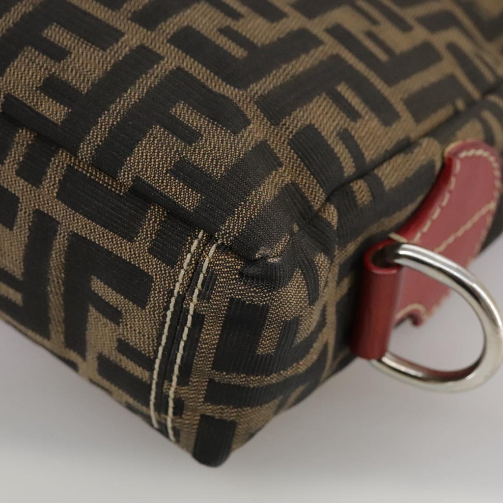 FENDI Zucca Canvas Tote Bag Brown Black bs21513
