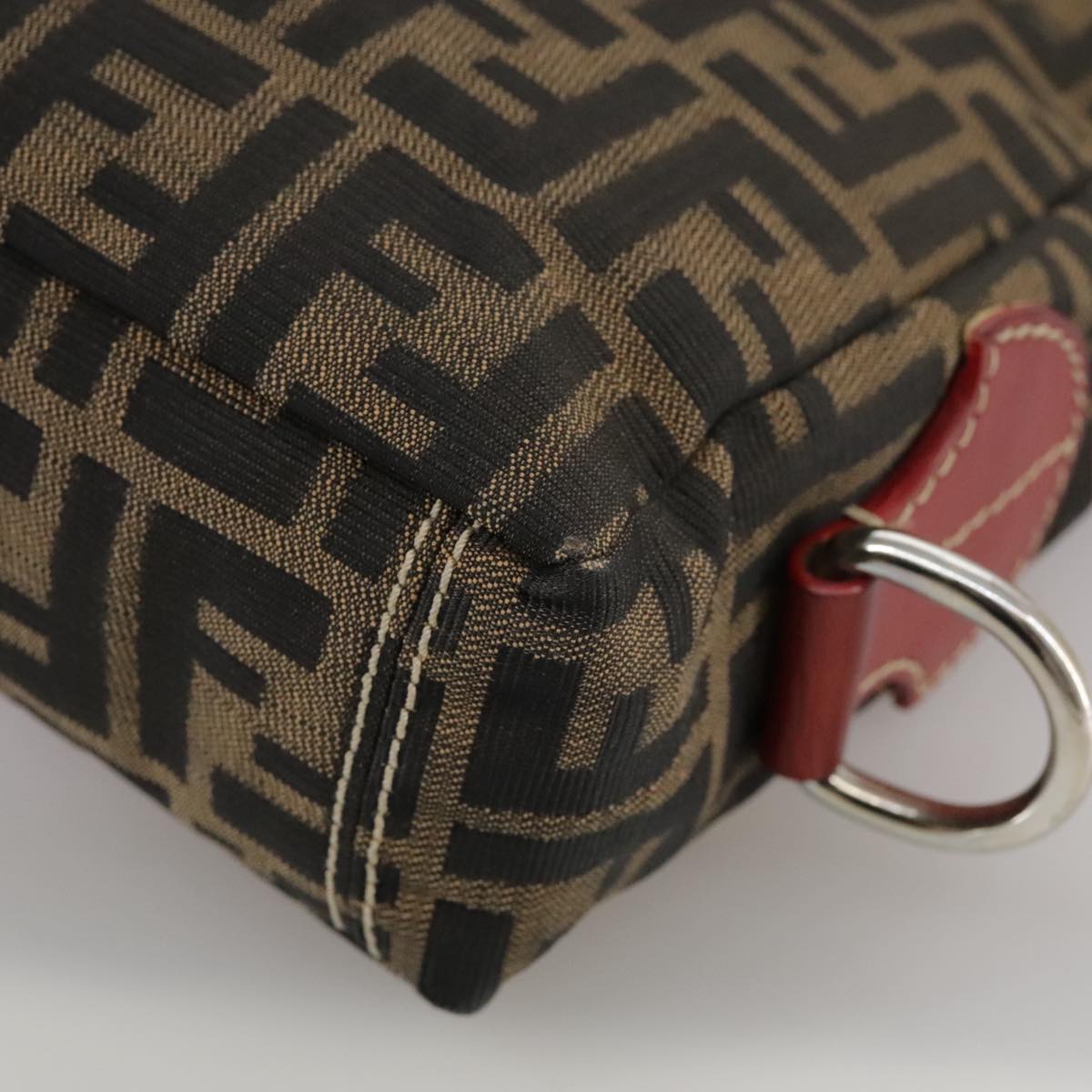 FENDI Zucca Canvas Tote Bag Brown Black bs21513