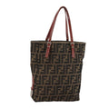 FENDI Zucca Canvas Tote Bag Brown Black bs21513