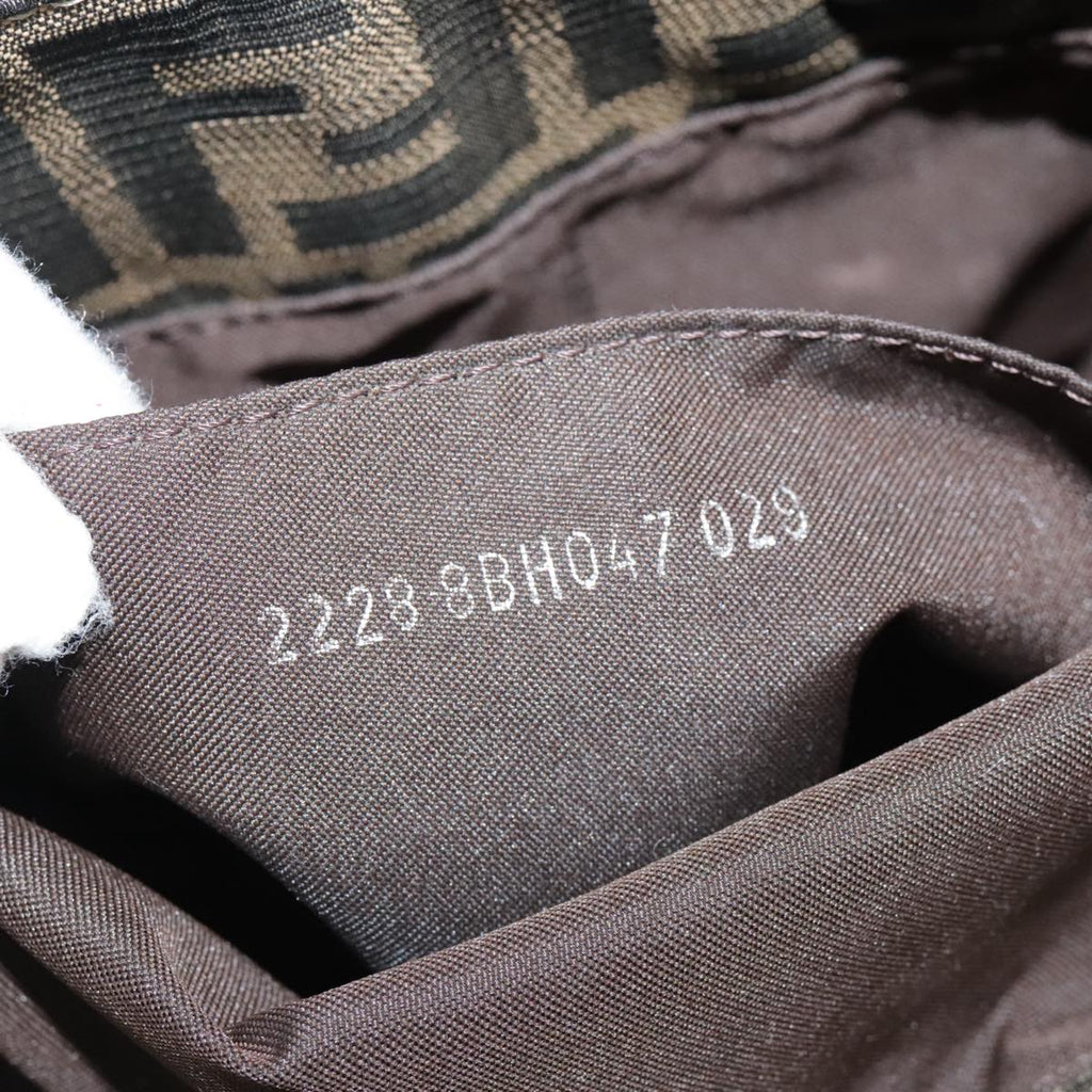 FENDI Zucca Canvas Tote Bag Brown Black bs21513
