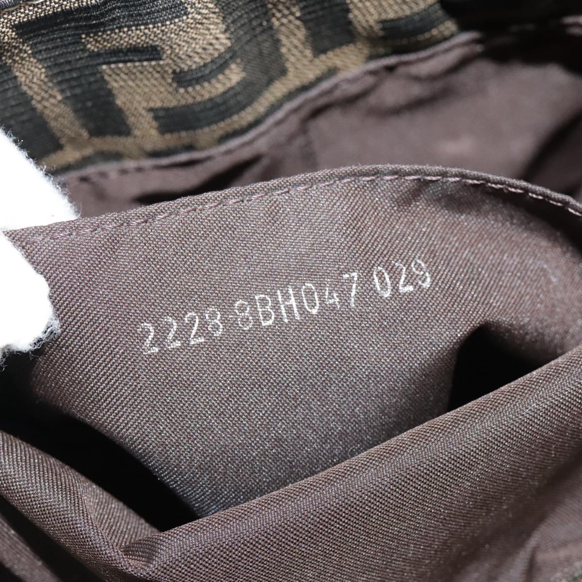 FENDI Zucca Canvas Tote Bag Brown Black bs21513