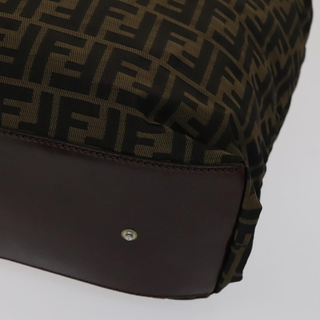 FENDI Zucca Canvas Tote Bag Brown Black bs21515