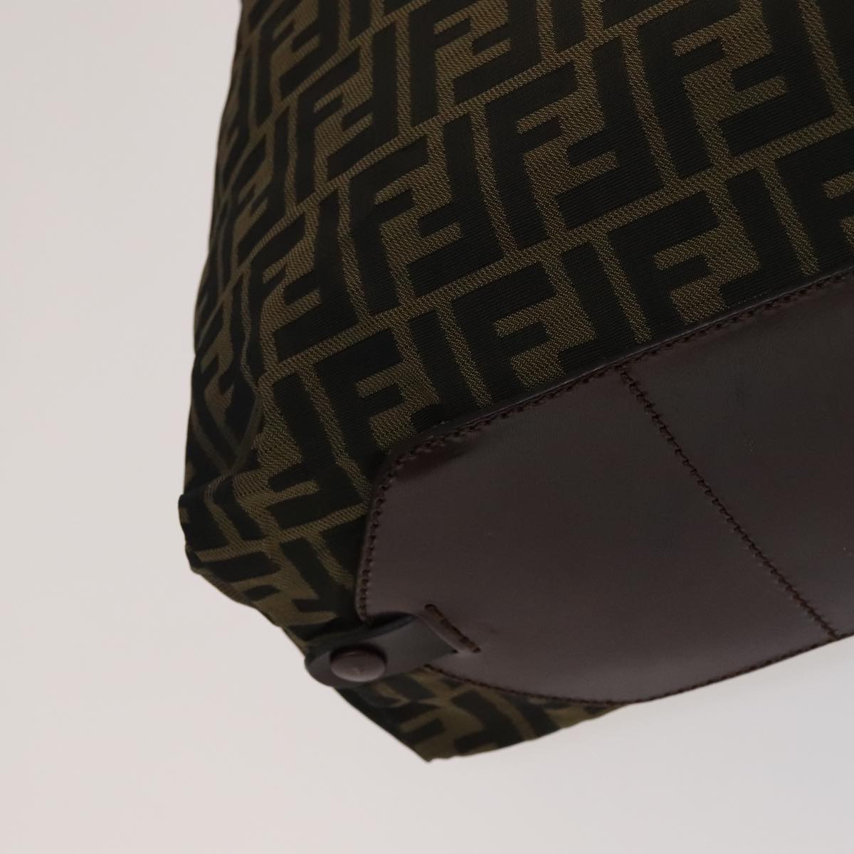 FENDI Zucca Canvas Tote Bag Brown Black bs21515