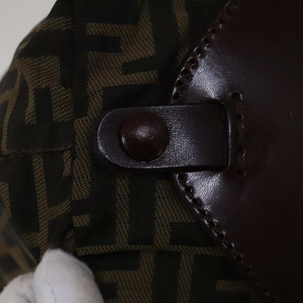 FENDI Zucca Canvas Tote Bag Brown Black bs21515
