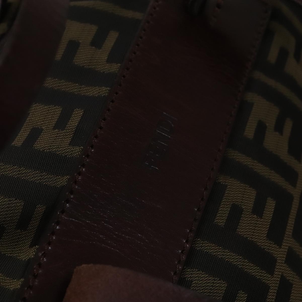 FENDI Zucca Canvas Tote Bag Brown Black bs21515