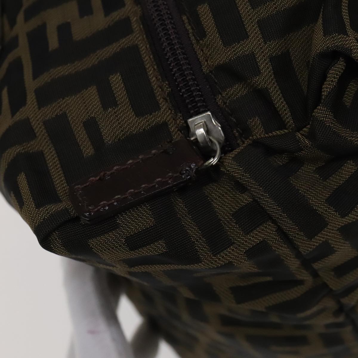 FENDI Zucca Canvas Tote Bag Brown Black bs21515