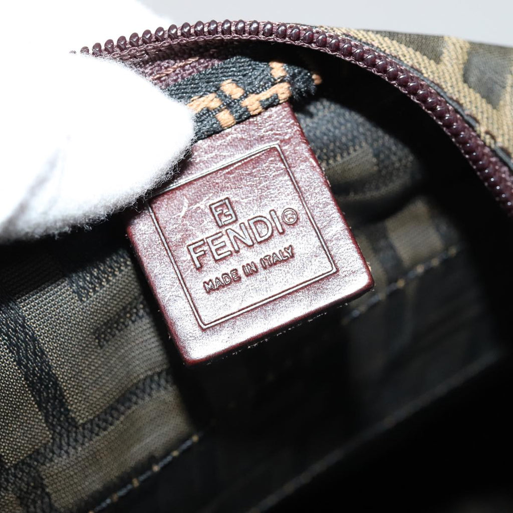FENDI Zucca Canvas Tote Bag Brown Black bs21515