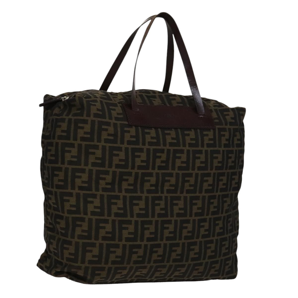 FENDI Zucca Canvas Tote Bag Brown Black bs21515